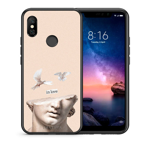 Θήκη Xiaomi Redmi Note 6 Pro In Love από τη Smartfits με σχέδιο στο πίσω μέρος και μαύρο περίβλημα | Xiaomi Redmi Note 6 Pro In Love case with colorful back and black bezels