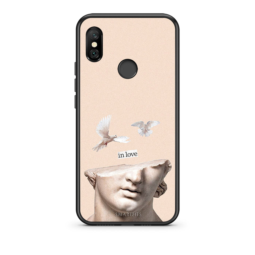 Xiaomi Redmi Note 6 Pro In Love θήκη από τη Smartfits με σχέδιο στο πίσω μέρος και μαύρο περίβλημα | Smartphone case with colorful back and black bezels by Smartfits