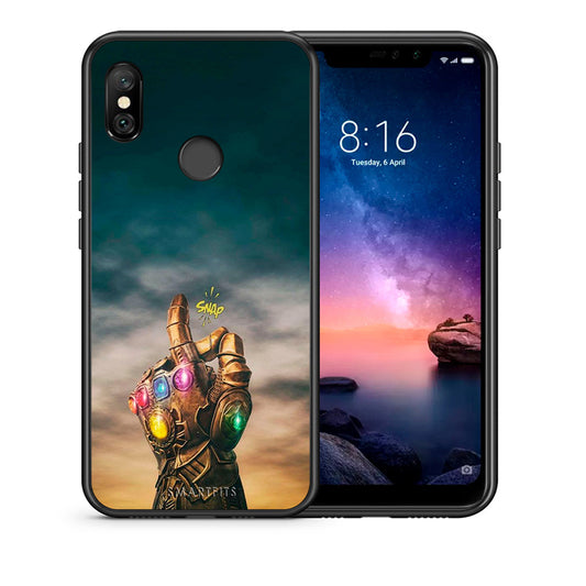 Θήκη Xiaomi Redmi Note 6 Pro Infinity Snap από τη Smartfits με σχέδιο στο πίσω μέρος και μαύρο περίβλημα | Xiaomi Redmi Note 6 Pro Infinity Snap case with colorful back and black bezels