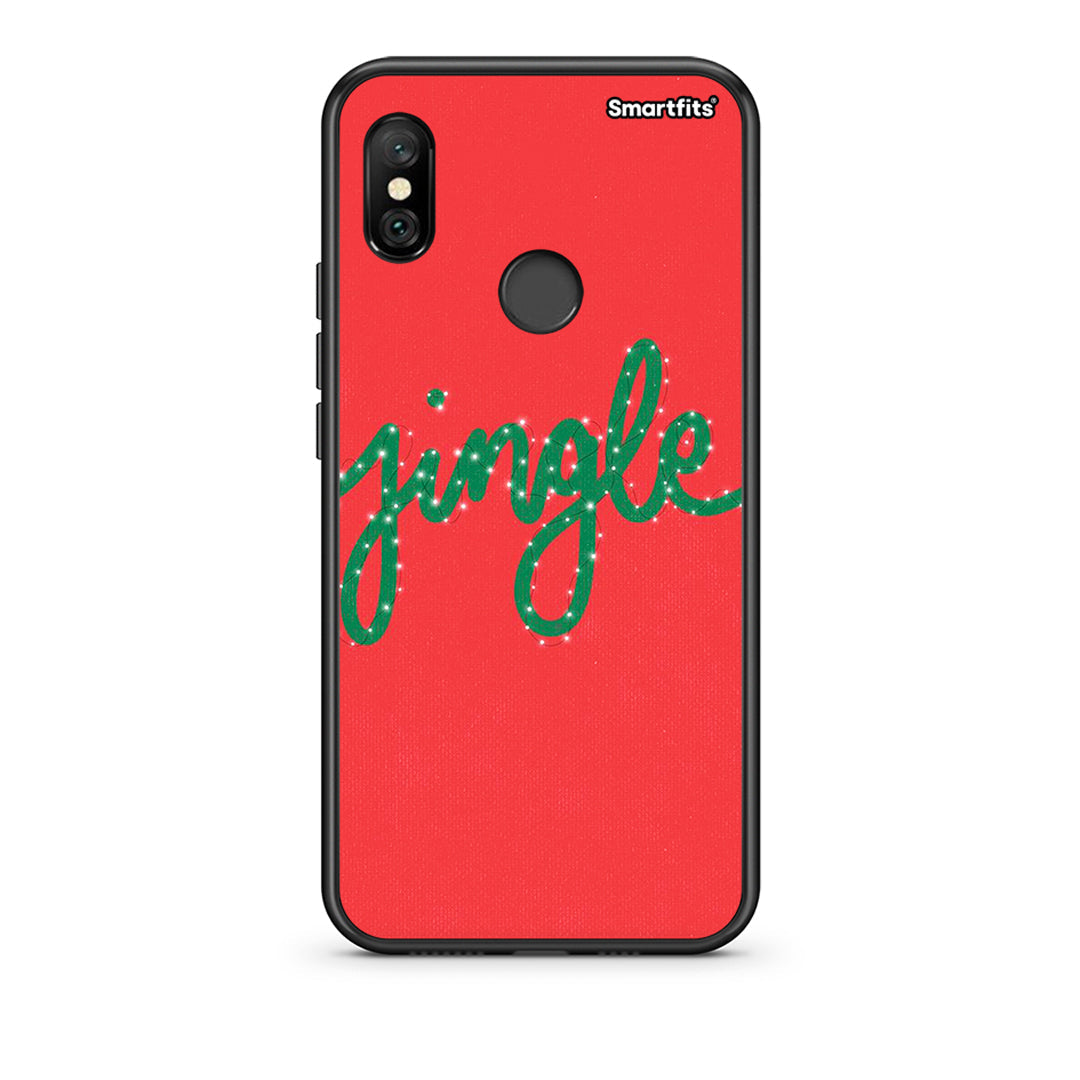 Xiaomi Redmi Note 6 Pro Jingle Xmas θήκη από τη Smartfits με σχέδιο στο πίσω μέρος και μαύρο περίβλημα | Smartphone case with colorful back and black bezels by Smartfits