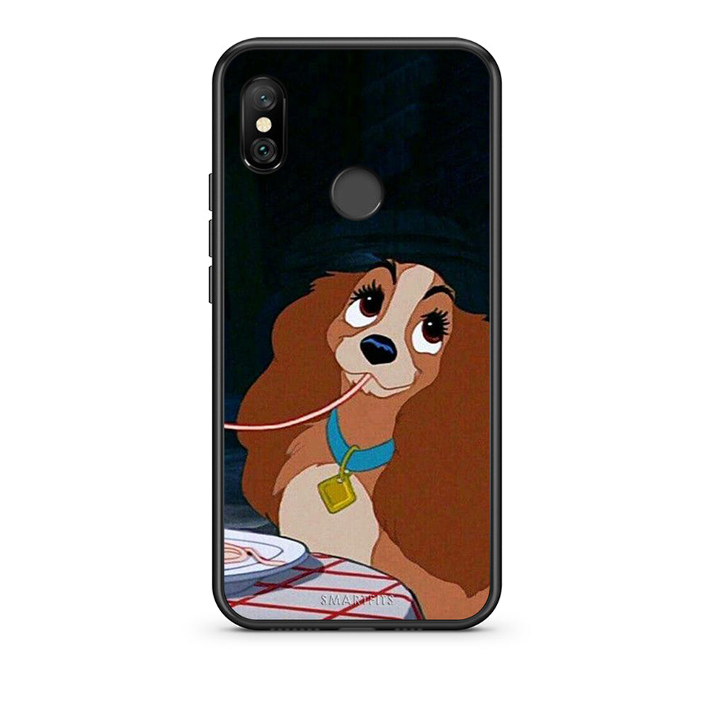 Xiaomi Redmi Note 6 Pro Lady And Tramp 2 Θήκη Αγίου Βαλεντίνου από τη Smartfits με σχέδιο στο πίσω μέρος και μαύρο περίβλημα | Smartphone case with colorful back and black bezels by Smartfits