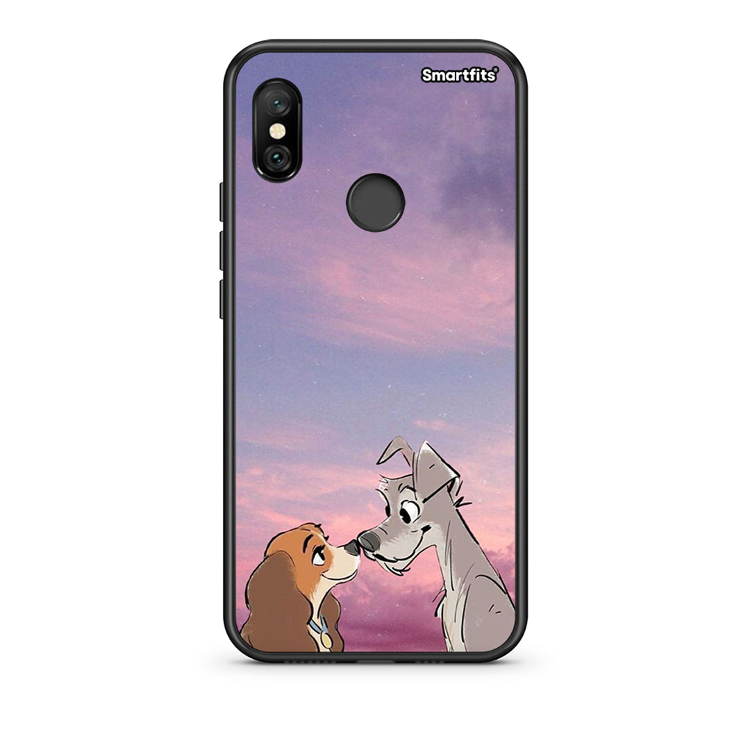 Xiaomi Redmi Note 6 Pro Lady And Tramp θήκη από τη Smartfits με σχέδιο στο πίσω μέρος και μαύρο περίβλημα | Smartphone case with colorful back and black bezels by Smartfits