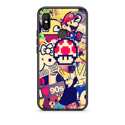 Xiaomi Redmi Note 6 Pro Love The 90s θήκη από τη Smartfits με σχέδιο στο πίσω μέρος και μαύρο περίβλημα | Smartphone case with colorful back and black bezels by Smartfits