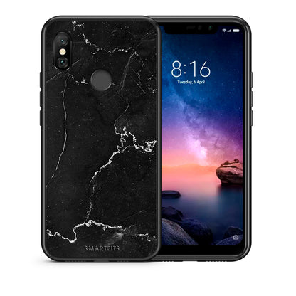 Θήκη Xiaomi Redmi Note 6 Pro Marble Black από τη Smartfits με σχέδιο στο πίσω μέρος και μαύρο περίβλημα | Xiaomi Redmi Note 6 Pro Marble Black case with colorful back and black bezels