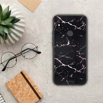 Marble Black Rosegold - Xiaomi Redmi Note 6 Pro θήκη