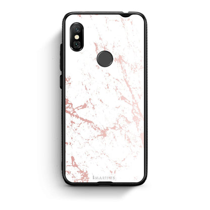 116 - Xiaomi Redmi Note 6 Pro  Pink Splash Marble case, cover, bumper