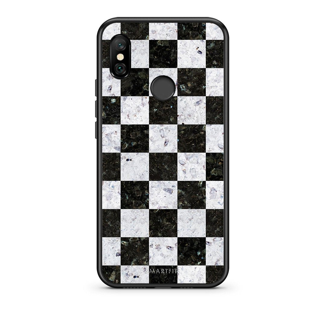 4 - Xiaomi Redmi Note 6 Pro Square Geometric Marble case, cover, bumper