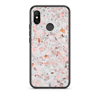 Xiaomi Redmi Note 6 Pro Marble Terrazzo θήκη από τη Smartfits με σχέδιο στο πίσω μέρος και μαύρο περίβλημα | Smartphone case with colorful back and black bezels by Smartfits