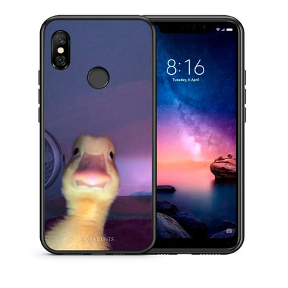 Θήκη Xiaomi Redmi Note 6 Pro Meme Duck από τη Smartfits με σχέδιο στο πίσω μέρος και μαύρο περίβλημα | Xiaomi Redmi Note 6 Pro Meme Duck case with colorful back and black bezels