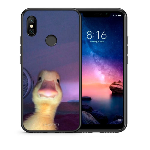 Θήκη Xiaomi Redmi Note 6 Pro Meme Duck από τη Smartfits με σχέδιο στο πίσω μέρος και μαύρο περίβλημα | Xiaomi Redmi Note 6 Pro Meme Duck case with colorful back and black bezels