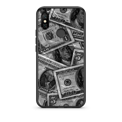 Xiaomi Redmi Note 6 Pro Money Dollars θήκη από τη Smartfits με σχέδιο στο πίσω μέρος και μαύρο περίβλημα | Smartphone case with colorful back and black bezels by Smartfits