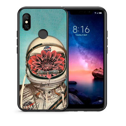 Θήκη Xiaomi Redmi Note 6 Pro Nasa Bloom από τη Smartfits με σχέδιο στο πίσω μέρος και μαύρο περίβλημα | Xiaomi Redmi Note 6 Pro Nasa Bloom case with colorful back and black bezels