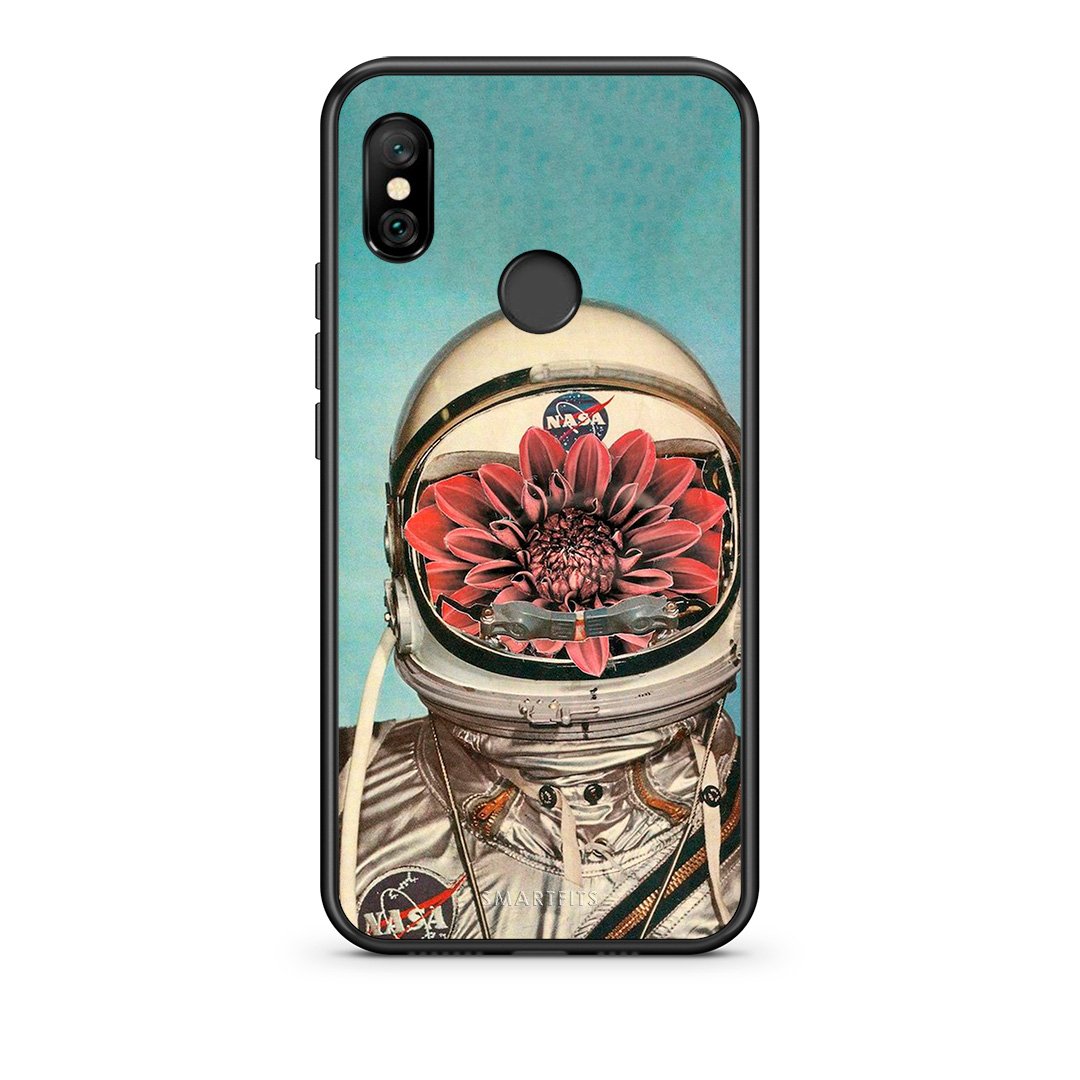 Xiaomi Redmi Note 6 Pro Nasa Bloom θήκη από τη Smartfits με σχέδιο στο πίσω μέρος και μαύρο περίβλημα | Smartphone case with colorful back and black bezels by Smartfits