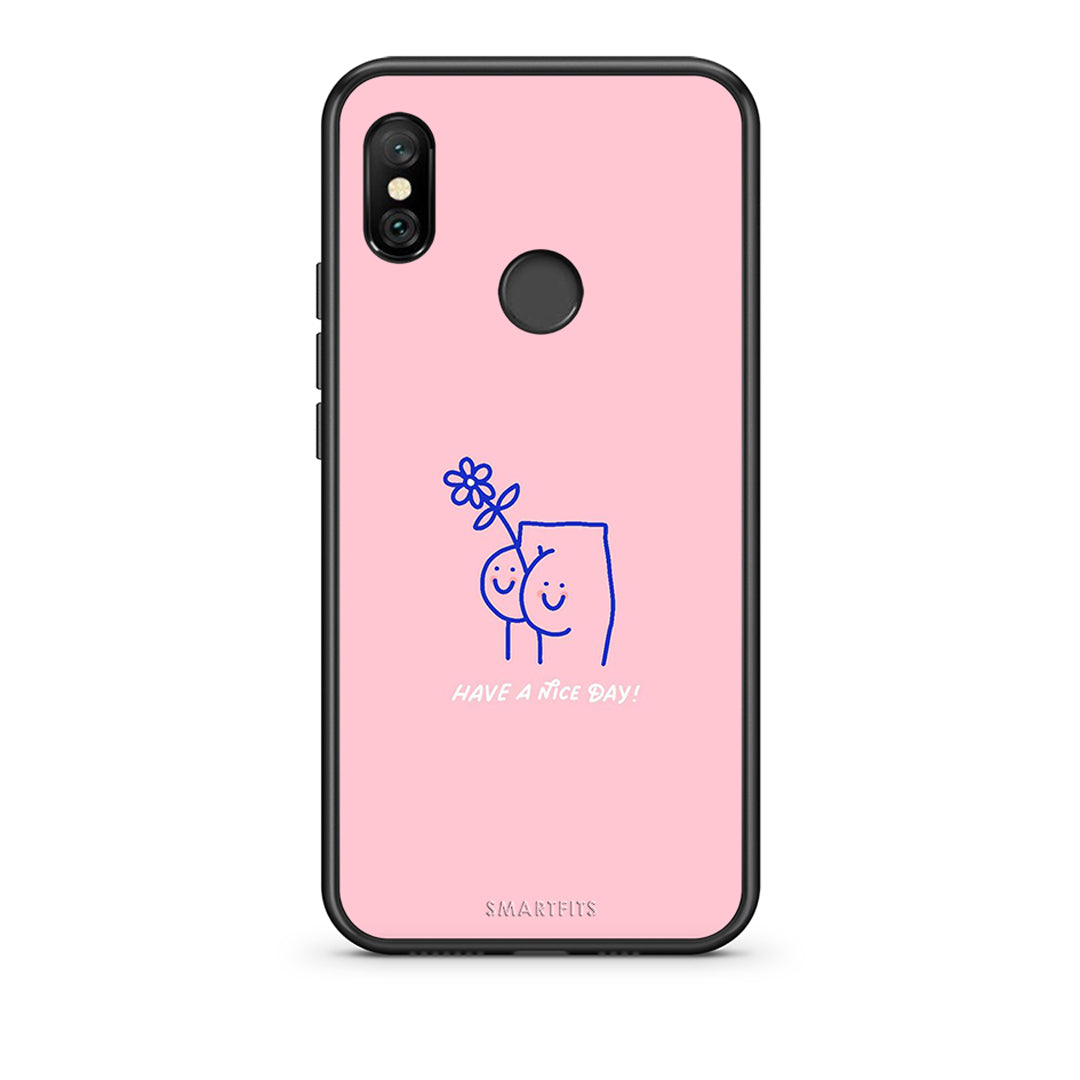 Xiaomi Redmi Note 6 Pro Nice Day θήκη από τη Smartfits με σχέδιο στο πίσω μέρος και μαύρο περίβλημα | Smartphone case with colorful back and black bezels by Smartfits