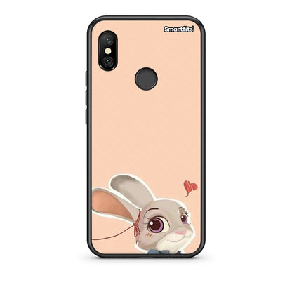 Xiaomi Redmi Note 6 Pro Nick Wilde And Judy Hopps Love 2 θήκη από τη Smartfits με σχέδιο στο πίσω μέρος και μαύρο περίβλημα | Smartphone case with colorful back and black bezels by Smartfits