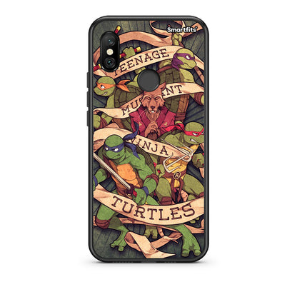 Xiaomi Redmi Note 6 Pro Ninja Turtles θήκη από τη Smartfits με σχέδιο στο πίσω μέρος και μαύρο περίβλημα | Smartphone case with colorful back and black bezels by Smartfits