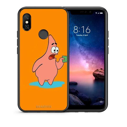 Θήκη Αγίου Βαλεντίνου Xiaomi Redmi Note 6 Pro No Money 1 από τη Smartfits με σχέδιο στο πίσω μέρος και μαύρο περίβλημα | Xiaomi Redmi Note 6 Pro No Money 1 case with colorful back and black bezels