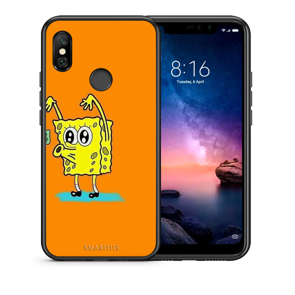 Θήκη Αγίου Βαλεντίνου Xiaomi Redmi Note 6 Pro No Money 2 από τη Smartfits με σχέδιο στο πίσω μέρος και μαύρο περίβλημα | Xiaomi Redmi Note 6 Pro No Money 2 case with colorful back and black bezels