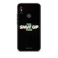 Thumbnail for Xiaomi Redmi Note 6 Pro OMG ShutUp θήκη από τη Smartfits με σχέδιο στο πίσω μέρος και μαύρο περίβλημα | Smartphone case with colorful back and black bezels by Smartfits