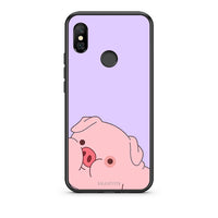 Thumbnail for Xiaomi Redmi Note 6 Pro Pig Love 2 Θήκη Αγίου Βαλεντίνου από τη Smartfits με σχέδιο στο πίσω μέρος και μαύρο περίβλημα | Smartphone case with colorful back and black bezels by Smartfits