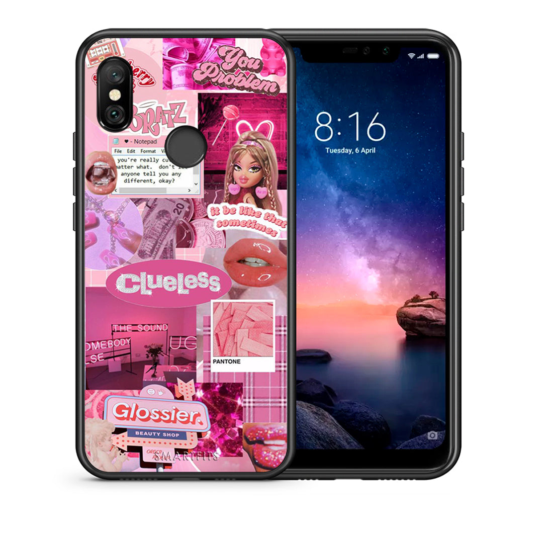 Θήκη Αγίου Βαλεντίνου Xiaomi Redmi Note 6 Pro Pink Love από τη Smartfits με σχέδιο στο πίσω μέρος και μαύρο περίβλημα | Xiaomi Redmi Note 6 Pro Pink Love case with colorful back and black bezels