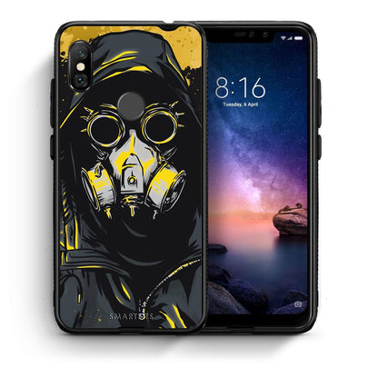 Θήκη Xiaomi Redmi Note 6 Pro Mask PopArt από τη Smartfits με σχέδιο στο πίσω μέρος και μαύρο περίβλημα | Xiaomi Redmi Note 6 Pro Mask PopArt case with colorful back and black bezels