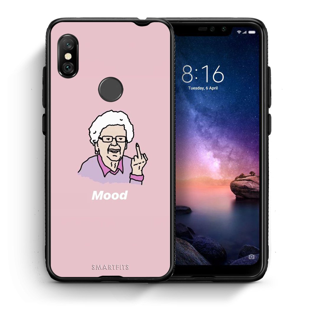Θήκη Xiaomi Redmi Note 6 Pro Mood PopArt από τη Smartfits με σχέδιο στο πίσω μέρος και μαύρο περίβλημα | Xiaomi Redmi Note 6 Pro Mood PopArt case with colorful back and black bezels