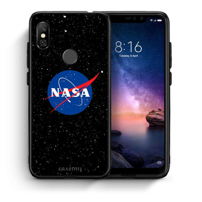 Θήκη Xiaomi Redmi Note 6 Pro NASA PopArt από τη Smartfits με σχέδιο στο πίσω μέρος και μαύρο περίβλημα | Xiaomi Redmi Note 6 Pro NASA PopArt case with colorful back and black bezels