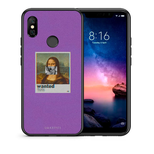 Θήκη Xiaomi Redmi Note 6 Pro Monalisa Popart από τη Smartfits με σχέδιο στο πίσω μέρος και μαύρο περίβλημα | Xiaomi Redmi Note 6 Pro Monalisa Popart case with colorful back and black bezels