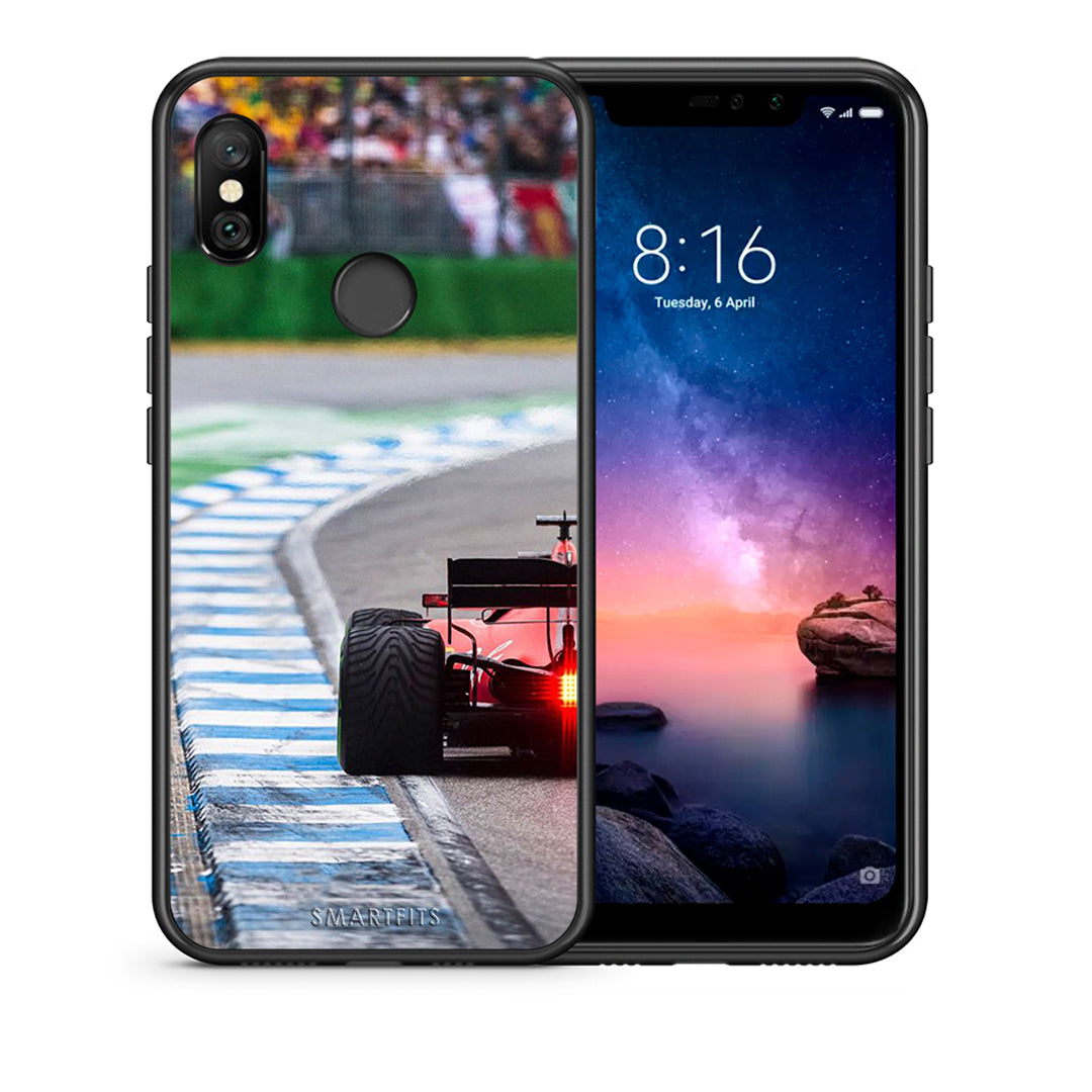 Θήκη Xiaomi Redmi Note 6 Pro Racing Vibes από τη Smartfits με σχέδιο στο πίσω μέρος και μαύρο περίβλημα | Xiaomi Redmi Note 6 Pro Racing Vibes case with colorful back and black bezels
