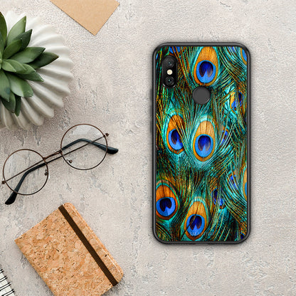 Real Peacock Feathers - Xiaomi Redmi Note 6 Pro θήκη