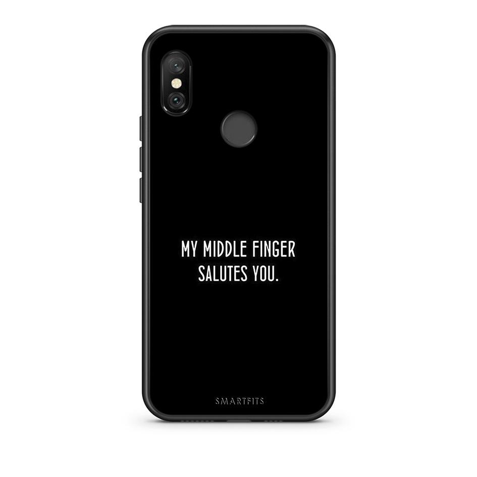 Xiaomi Redmi Note 6 Pro Salute θήκη από τη Smartfits με σχέδιο στο πίσω μέρος και μαύρο περίβλημα | Smartphone case with colorful back and black bezels by Smartfits