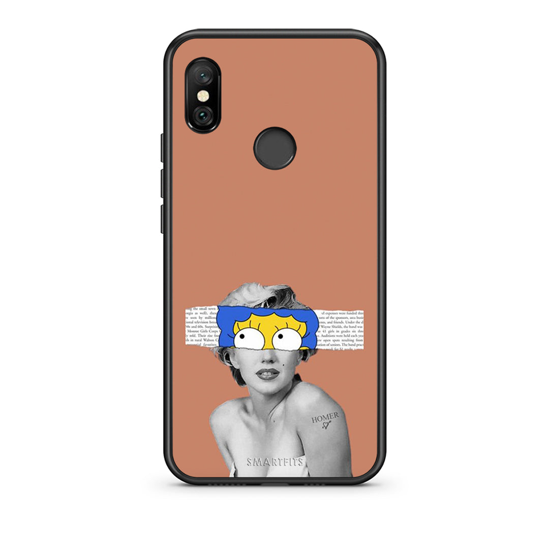 Xiaomi Redmi Note 6 Pro Sim Merilyn θήκη από τη Smartfits με σχέδιο στο πίσω μέρος και μαύρο περίβλημα | Smartphone case with colorful back and black bezels by Smartfits