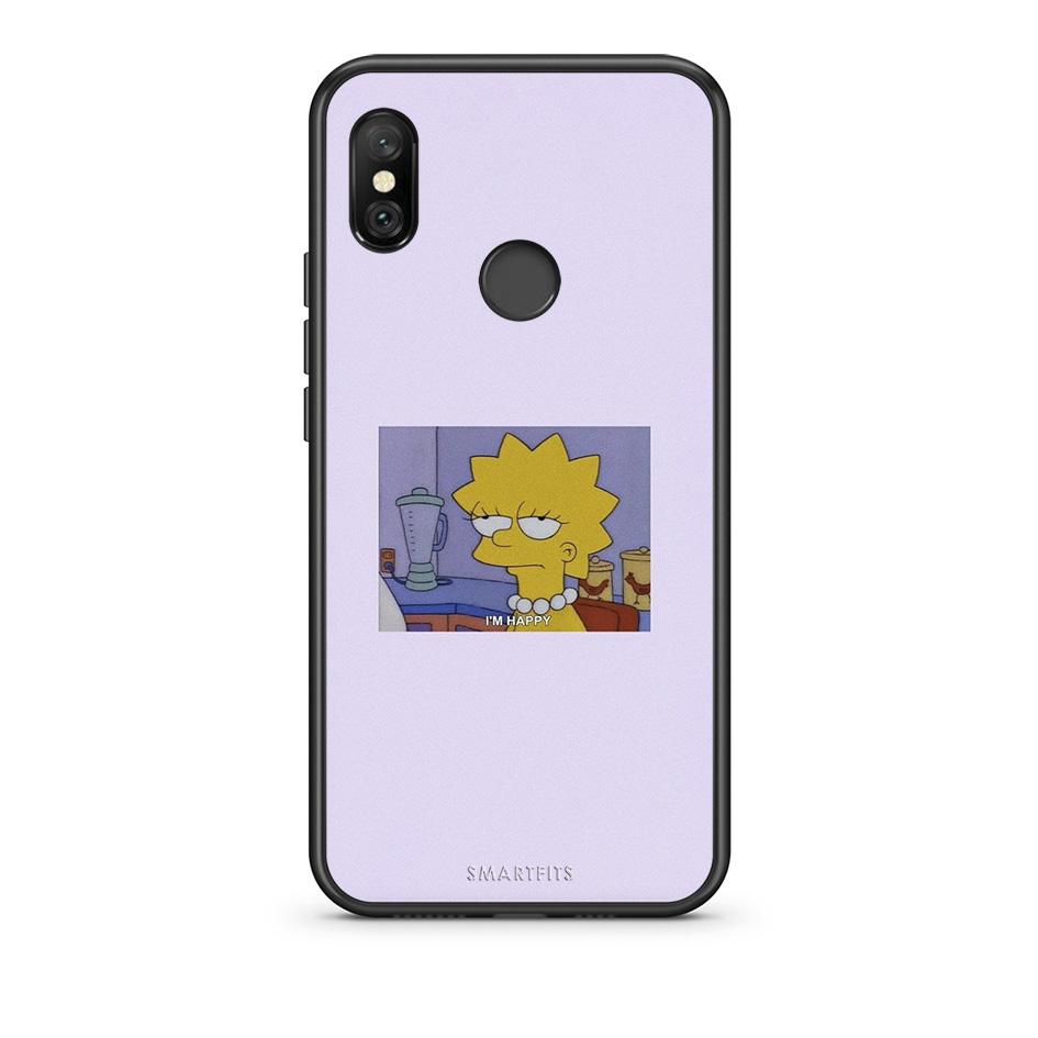 Xiaomi Redmi Note 6 Pro So Happy θήκη από τη Smartfits με σχέδιο στο πίσω μέρος και μαύρο περίβλημα | Smartphone case with colorful back and black bezels by Smartfits
