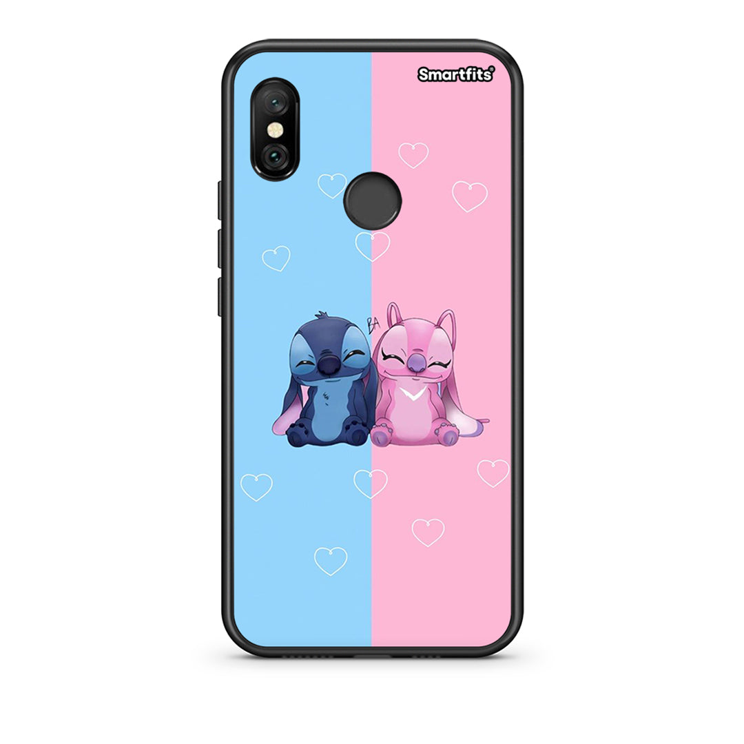 Xiaomi Redmi Note 6 Pro Stitch And Angel θήκη από τη Smartfits με σχέδιο στο πίσω μέρος και μαύρο περίβλημα | Smartphone case with colorful back and black bezels by Smartfits