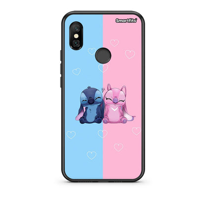 Xiaomi Redmi Note 6 Pro Stitch And Angel θήκη από τη Smartfits με σχέδιο στο πίσω μέρος και μαύρο περίβλημα | Smartphone case with colorful back and black bezels by Smartfits