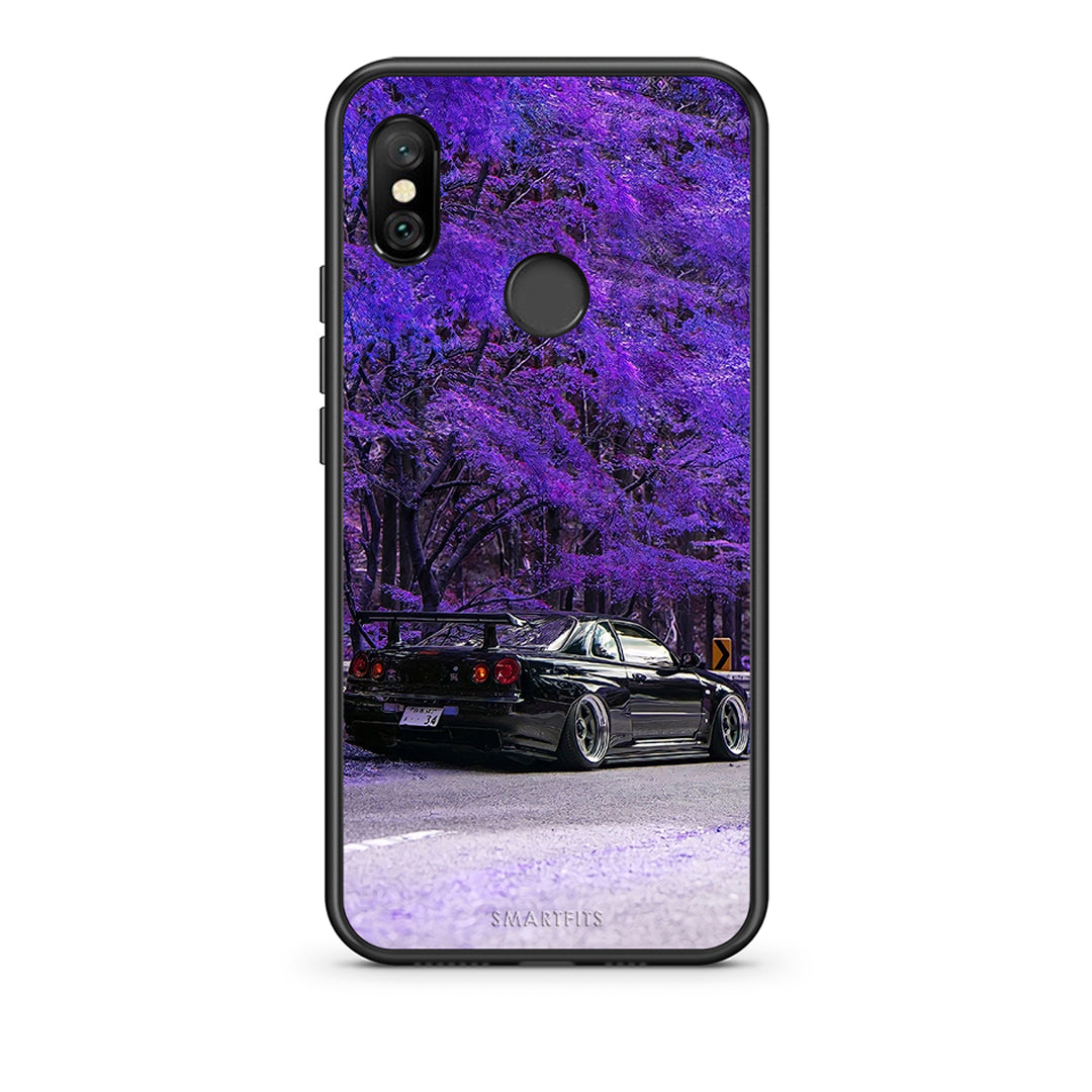 Xiaomi Redmi Note 6 Pro Super Car Θήκη Αγίου Βαλεντίνου από τη Smartfits με σχέδιο στο πίσω μέρος και μαύρο περίβλημα | Smartphone case with colorful back and black bezels by Smartfits