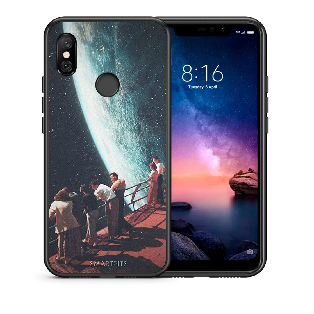 Θήκη Xiaomi Redmi Note 6 Pro Surreal View από τη Smartfits με σχέδιο στο πίσω μέρος και μαύρο περίβλημα | Xiaomi Redmi Note 6 Pro Surreal View case with colorful back and black bezels