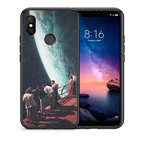 Θήκη Xiaomi Redmi Note 6 Pro Surreal View από τη Smartfits με σχέδιο στο πίσω μέρος και μαύρο περίβλημα | Xiaomi Redmi Note 6 Pro Surreal View case with colorful back and black bezels