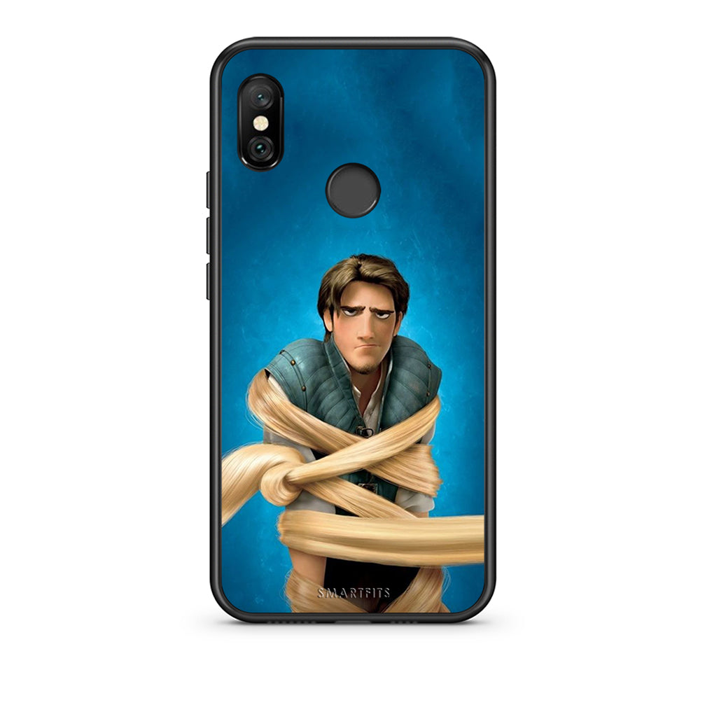 Xiaomi Redmi Note 6 Pro Tangled 1 Θήκη Αγίου Βαλεντίνου από τη Smartfits με σχέδιο στο πίσω μέρος και μαύρο περίβλημα | Smartphone case with colorful back and black bezels by Smartfits