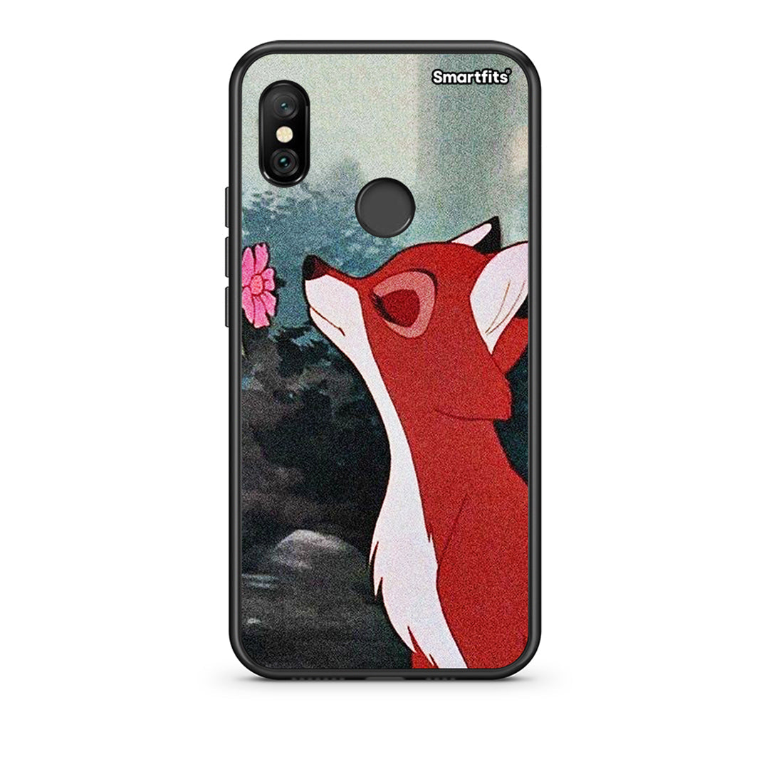 Xiaomi Redmi Note 6 Pro Tod And Vixey Love 2 θήκη από τη Smartfits με σχέδιο στο πίσω μέρος και μαύρο περίβλημα | Smartphone case with colorful back and black bezels by Smartfits