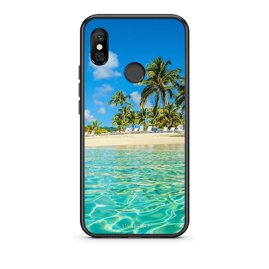 Xiaomi Redmi Note 6 Pro Tropical Vibes Θήκη από τη Smartfits με σχέδιο στο πίσω μέρος και μαύρο περίβλημα | Smartphone case with colorful back and black bezels by Smartfits