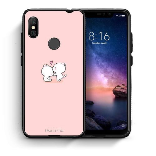 Θήκη Xiaomi Redmi Note 6 Pro Love Valentine από τη Smartfits με σχέδιο στο πίσω μέρος και μαύρο περίβλημα | Xiaomi Redmi Note 6 Pro Love Valentine case with colorful back and black bezels