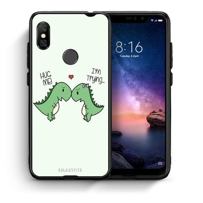 Θήκη Xiaomi Redmi Note 6 Pro Rex Valentine από τη Smartfits με σχέδιο στο πίσω μέρος και μαύρο περίβλημα | Xiaomi Redmi Note 6 Pro Rex Valentine case with colorful back and black bezels