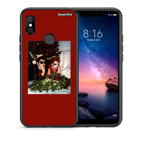 Θήκη Xiaomi Redmi Note 6 Pro Waiting For Xmas από τη Smartfits με σχέδιο στο πίσω μέρος και μαύρο περίβλημα | Xiaomi Redmi Note 6 Pro Waiting For Xmas case with colorful back and black bezels