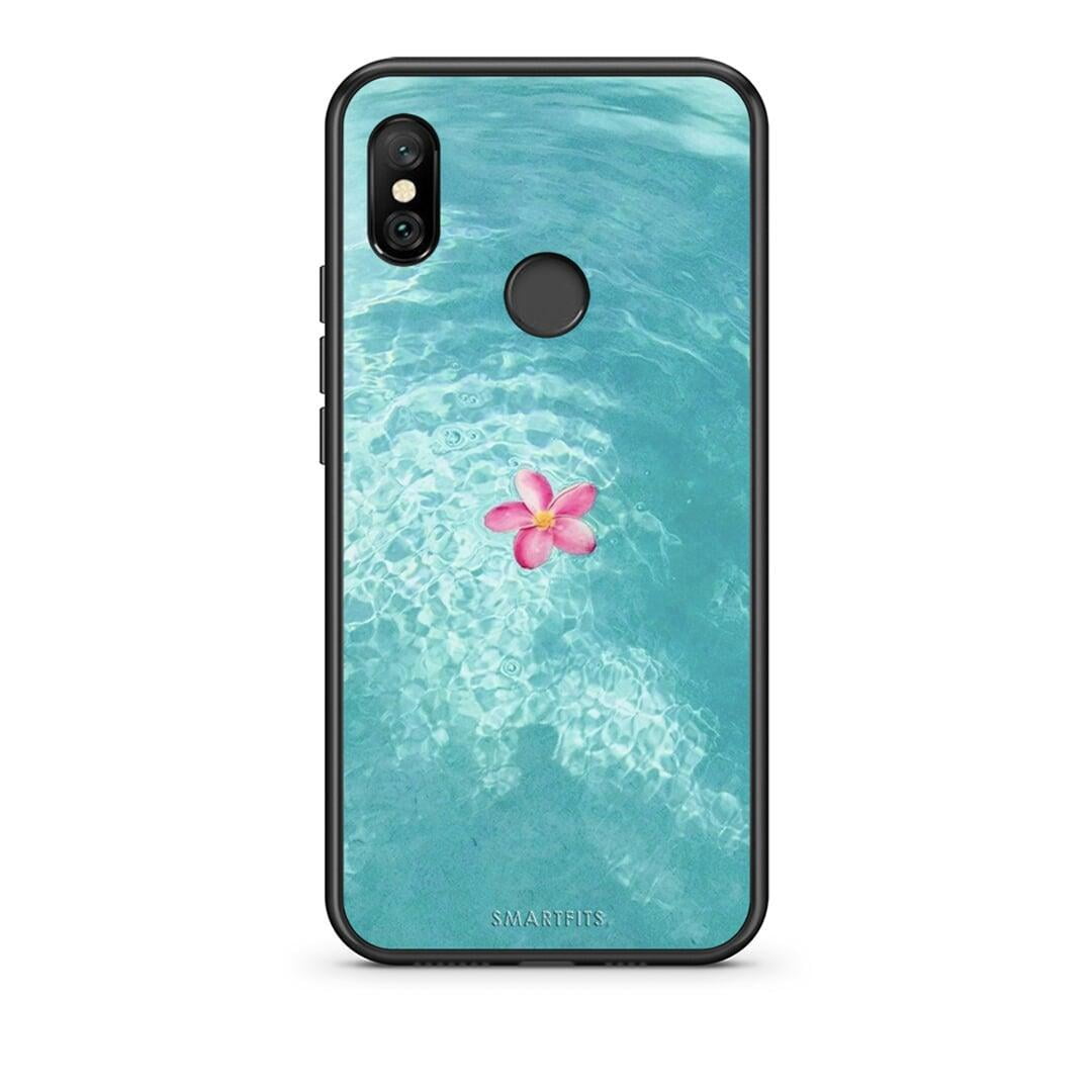 Xiaomi Redmi Note 6 Pro Water Flower Θήκη από τη Smartfits με σχέδιο στο πίσω μέρος και μαύρο περίβλημα | Smartphone case with colorful back and black bezels by Smartfits