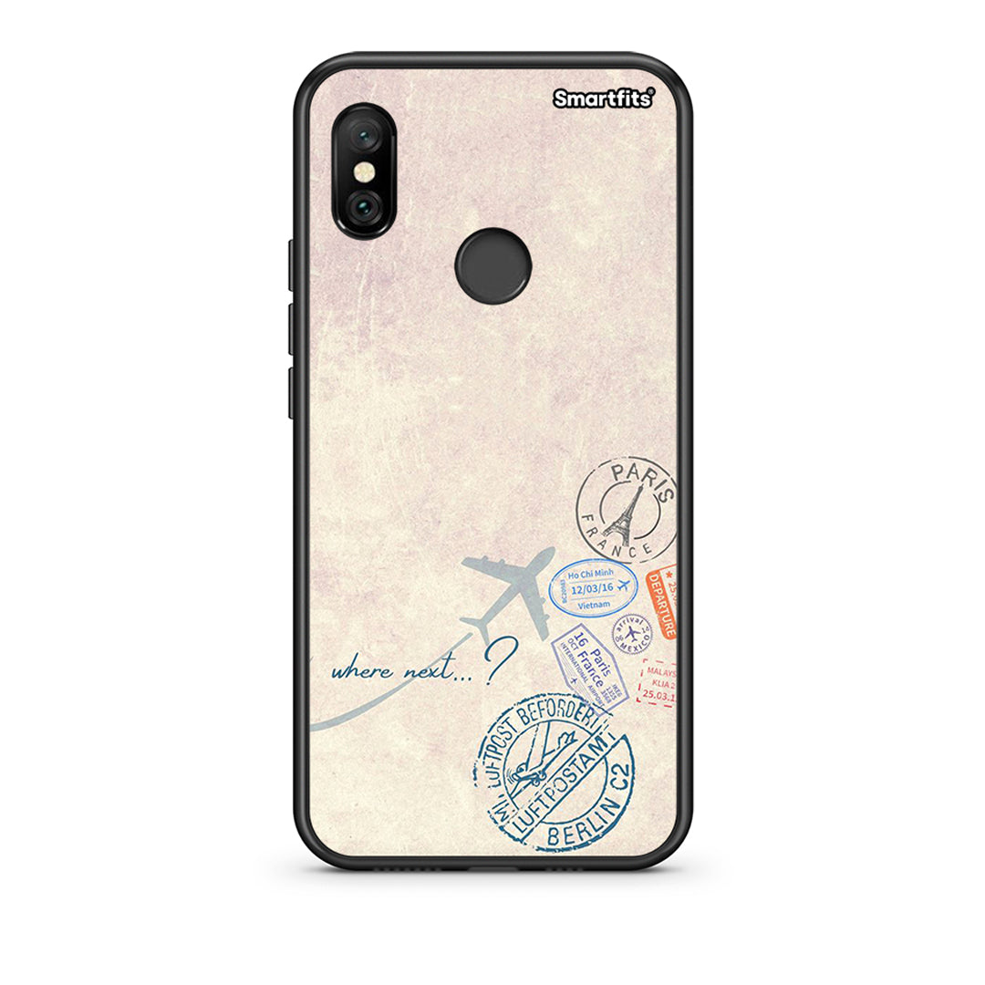 Xiaomi Redmi Note 6 Pro Where Next Θήκη από τη Smartfits με σχέδιο στο πίσω μέρος και μαύρο περίβλημα | Smartphone case with colorful back and black bezels by Smartfits