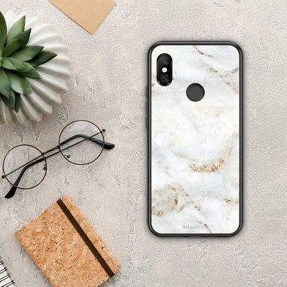 White Gold Marble - Xiaomi Redmi Note 6 Pro θήκη