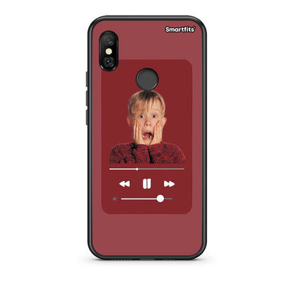 Xiaomi Redmi Note 6 Pro Xmas Alone Music θήκη από τη Smartfits με σχέδιο στο πίσω μέρος και μαύρο περίβλημα | Smartphone case with colorful back and black bezels by Smartfits