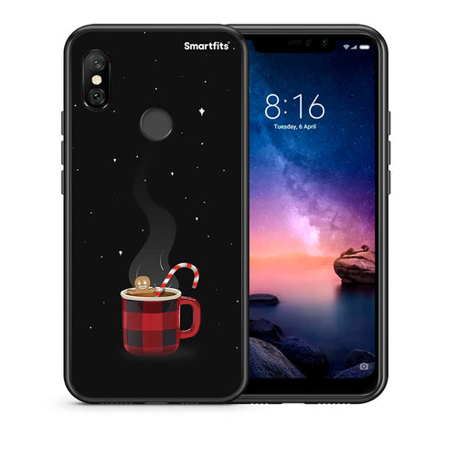 Θήκη Xiaomi Redmi Note 6 Pro Xmas Bathing από τη Smartfits με σχέδιο στο πίσω μέρος και μαύρο περίβλημα | Xiaomi Redmi Note 6 Pro Xmas Bathing case with colorful back and black bezels